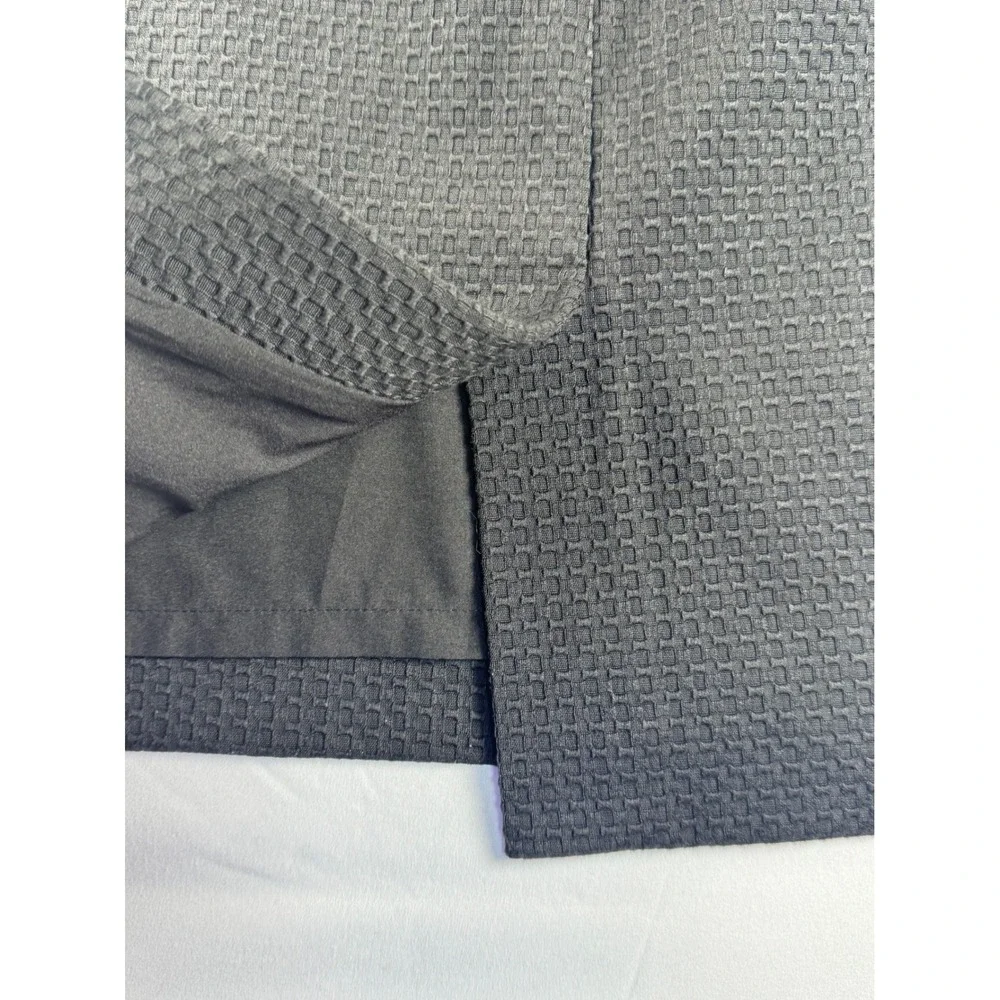 Ann Taylor Grey Textured Basketweave Pencil Skirt Gold Back Zip Size 6‎ Office